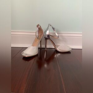 Chic Silver and White Women's Heels